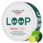 Pouch-uri cu nicotina fara tutun aroma chili si lime de tarie mediu spre tare marca Loop Jalapeno Lime Strong